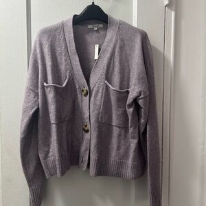 Madewell light purple cardigan